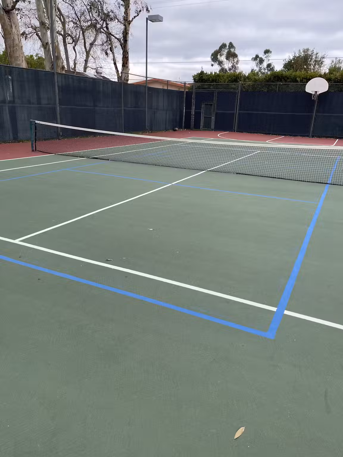 Orange Pickleball and Tennis Court