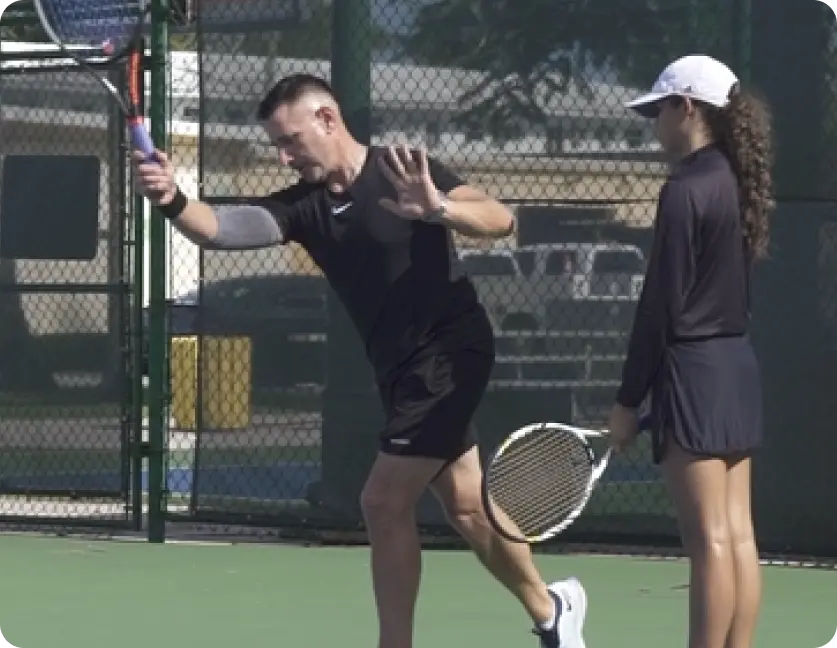 Amazing tennis lesson